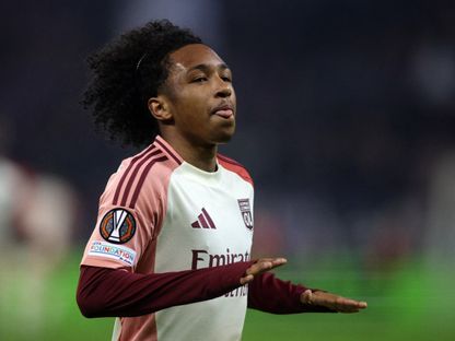 ماليك فوفانا من مباراة أولمبيك ليون وستيوا بوخارست بدور الستة عشر من الدوري الأوروبي - 6 مارس 2025 - Reuters