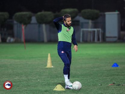 أحمد رفعت لاعب فيوتشر خلال إحدى الحصص التدريبية للفريق - 9 إبريل 2023 - https://www.facebook.com/futurefc.eg