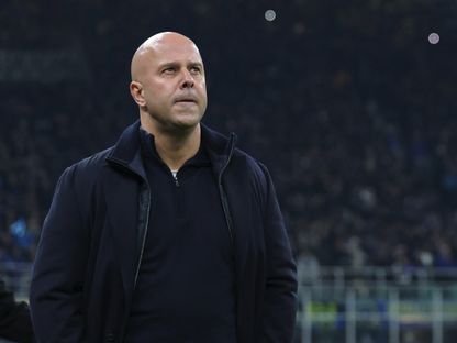 مدرب ليفربول آرني سلوت قبل مباراة ضد إنتر ميلان في دوري أبطال أوروبا - 9 ديسمبر 2025 - REUTERS