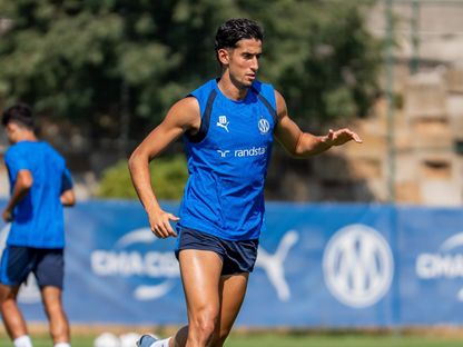 المغربي نايف أكرد خلال تدريبات أولمبيك مارسيليا - 29 يوليو 2026 - X/OM_Officiel