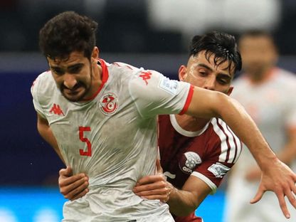 محمد علي بن رمضان في مباراة تونس وقطر بكأس العرب - 7 ديسمبر 2025 - Reuters