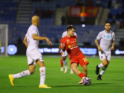 من مباراة القادسية والأخدود بالدوري السعودي - 25 أكتوبر 2025 - X/@aawsat_spt