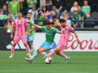 مهاجم إنتر ميامي ليونيل ميسي خلال مباراة سياتل ساوندرز - ٣١ أغسطس ٢٠٢٥ - ٌReuters