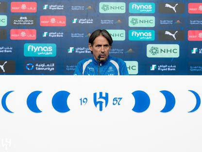 سيموني إنزاغي خلال مؤتمر صحافي - 18 أكتوبر 2026 - X/@Alhilal_FC