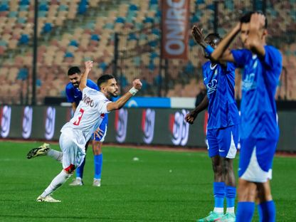 محمود بنتايك لاعب الزمالك يحتفل بهدفه أمام سموحة في ربع نهائي كأس مصر - 16 مارس 2025 - X@ZSCOfficial