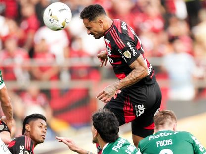 دانيلو يحتفل بهدف فوز فلامنغو على بالميراس في نهائي كأس ليبرتادوريس - 30 نوفمبر 2025 - x@flamengo