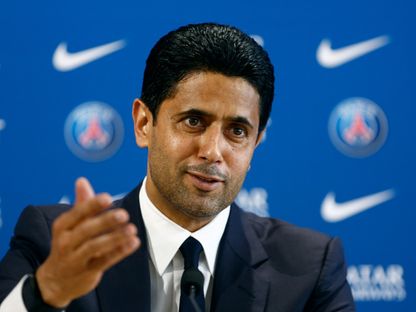 ناصر الخليفي رئيس نادي باريس سان جيرمان الفرنسي - 5 يوليو 2023 - Reuters