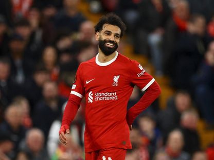 محمد صلاح خلال مباراة بين ليفربول وسبارتا براغ في الدوري الأوروبي - 14 مارس 2024 - Reuters