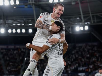 فرانكو ماستانتونو وكيليان مبابي من مباراة ريال مدريد وليفانتي بالدوري الإسباني - 23 سبتمبر 2025 - X/realmadrid