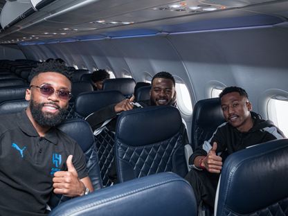 لاعبو الهلال أثناء السفر لدبي لمواجهة شباب الأهلي بدوري أبطال آسيا للنخبة - 8 فبراير 2026 - x@Alhilal_FC