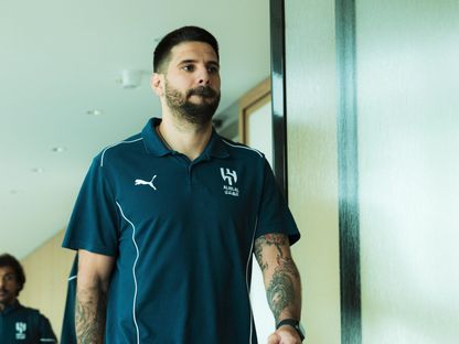 ألكسندر ميتروفيتش لاعب الهلال قبل مواجهة غوانغجو الكوري الجنوبي بربع نهائي دوري أبطال آسيا للنخبة - 25 أبريل 2025 - X/@SPL