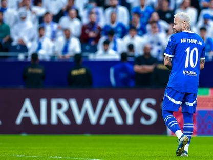 النجم البرازيلي نيمار خلال مواجهة الهلال أمام استقلال طهران الإيراني في دوري أبطال آسيا للنخبة - 4 نوفمبر 2024 - X/@Alhilal_FC