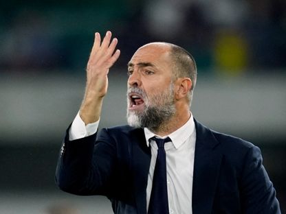 المدرب إيغور تيدور من مباراة يوفنتوس وهيلاس فيرونا بالدوري الإيطالي - 20 سبتمبر 2025 - Reuters