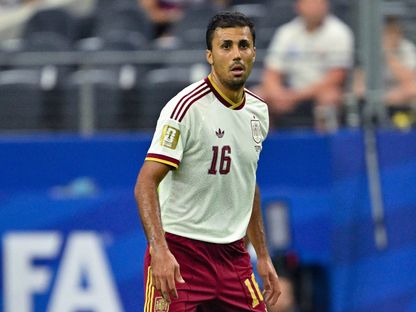 رودري خلال مباراة إسبانيا وفرنسا بكأس العالم - 19 أغسطس 2026 - Reuters