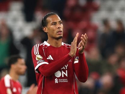 لاعب ليفربول فيرجيل فان دايك بعد مباراة مانشستر يونايتد في الدوري الإنجليزي الممتاز - 19 أكتوبر 2025 - ٌReuters