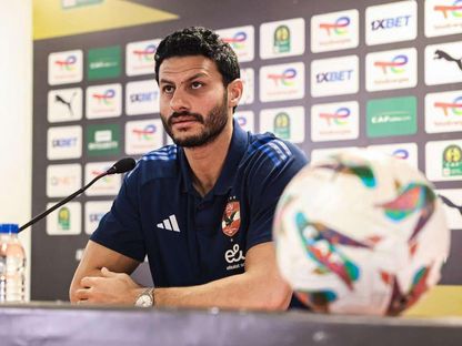 محمد الشناوي حارس الأهلي في مؤتمر صحفي قبل مواجهة ستاد أبيدجان في دوري أبطال إفريقيا - 10 يناير 2025 - x/ahlyegypt
