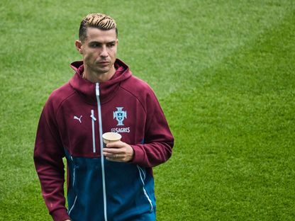كريستيانو رونالدو في حصة تدريبية لمنتخب البرتغال في ملعب مالمو بالسويد - 29 سبتمبر 2026 - Getty Images