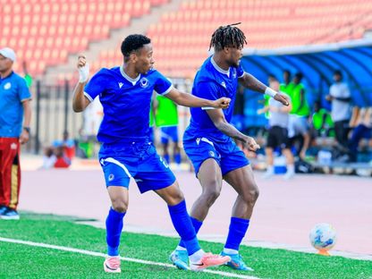 احتفال لاعبي الهلال السوداني بتسجيل هدف في مرمى سيداما بونا الإثيوبي بدوري أبطال إفريقيا - 5 سبتمبر 2026 - X/@Al Hilal S.C