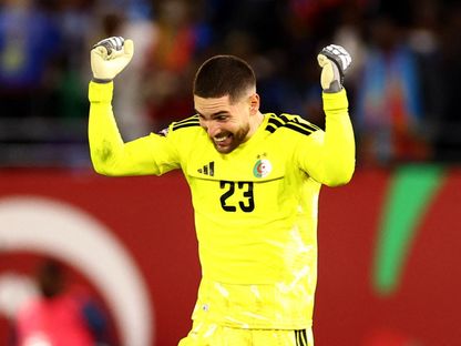 لوكا زيدان يحتفل بعد مباراة الجزائر والكونغو الديمقراطية بكأس أمم إفريقيا - 6 يناير 2026 - Reuters