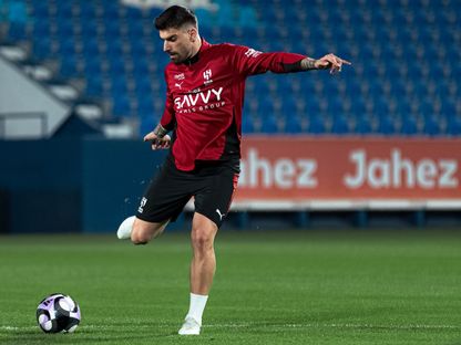 روبن نيفيز من تدريبات الهلال قبل مباراة التعاون بالدوري السعودي - 23 فبراير 2026 - X/Alhilal_FC