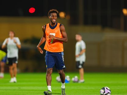 كينغلسي كومان لاعب النصر في التدريبات - 26 أغسطس 2025 - X/@AlNassrFC