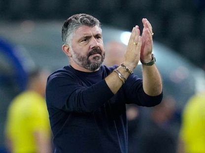 جينارو غاتوزو في مباراة إيطاليا وإسرائيل بتصفيات أوروبا المؤهلة لكأس العالم 2026 - 14 أكتوبر 2025 - Reuters