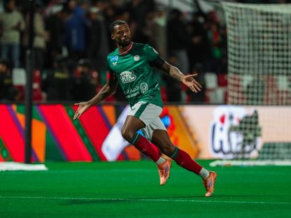 جورجينيو فينالدم لاعب الاتفاق يحتفل بهدفه في مرمى النصر في الدوري السعودي - 30 ديسمبر 2025 - X/@Ettifaq