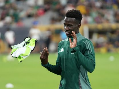 مروان الصحفي لاعب السعودية قبل مواجهة المكسيك بربع نهائي الكأس الذهبية - 28 يونيو 2025 - Reuters