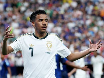 مصعب جوير لاعب منتخب السعودية خلال مباراة الرأس الأخضر في كأس العالم - 27 يونيو 2026 - Reuters