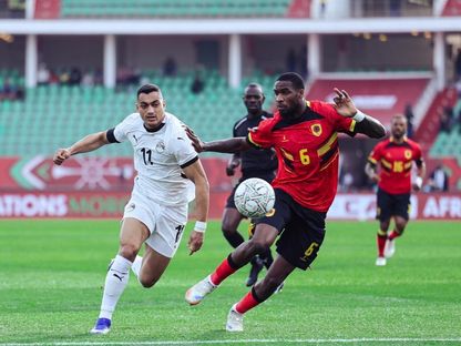 مصطفى محمد وكيالوندا غاسبار من مباراة مصر وأنغولا بكأس أمم إفريقيا - 29 ديسمبر 2025 - X/EFA