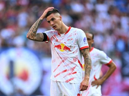 بنجامين سيسكو خلال مباراة بين لايبزيغ وبوخوم - 24 أغسطس 2024 - Reuters