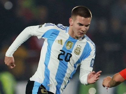 لاعب منتخب الأرجنتين فرانكو ماستانتونو في مباراة تشيلي بتصفيات مونديال 2026 - Reuters