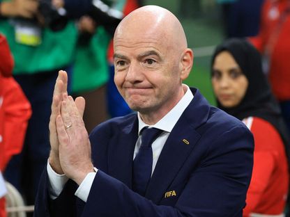 رئيس الفيفا جياني إنفانتينو خلال نهائي كأس إنتركونتيننتال بين باريس سان جيرمان وفلامنغو - 17 ديسمبر 2025 - Reuters