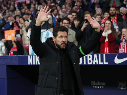 دييغو سيميوني مدرب أتلتيكو مدريد في مواجهة ريال مايوركا - 1 فبراير 2025 - Reuters