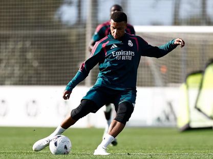 كيليان مبابي خلال تدريب لريال مدريد - 7 أكتوبر 2026 - realmadrid.com