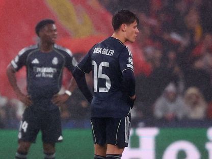 خيبة أمل أردا غولر بعد تلقي ريال مدريد لهدف أمام بنفيكا في دوري أبطال أوروبا - 29 يناير 2026 - Reuters