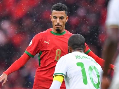 عز الدين أوناحي لاعب منتخب المغرب خلال مواجهة جزر القمر في كأس أمم إفريقيا - 21 ديسمبر 2025 - ENMAROCofficiel/fb