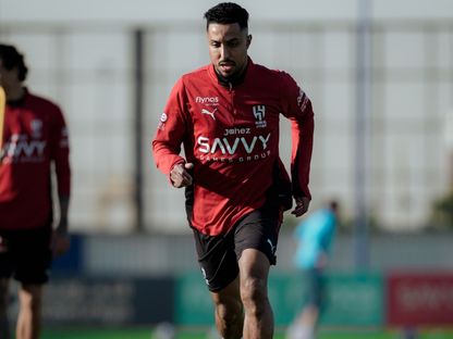 سالم الدوسري قائد الهلال في التدريبات الجماعية بعد تعافيه من الإصابة - 6 يناير 2026 - X/@@Alhilal_FC