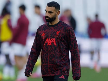 محمد صلاح مهاجم ليفربول خلال الإحماء قبل مباراة وست هام في الدوري الإنجليزي الممتاز - 30 نوفمبر 2025 - Action Images via Reuters