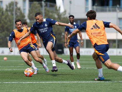 كيليان مبابي خلال تدريب لريال مدريد - 21 مايو 2025 - realmadrid.com