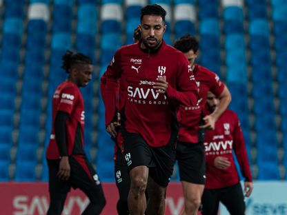 سالم الدوسري نجم الهلال في حصة تدريبية - 24 يناير 2026 - X/@Alhilal_FC