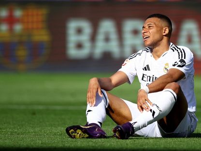 لاعب ريال مدريد كيليان مبابي خلال مباراة برشلونة في الدوري الإسباني - 11 مايو 2025 - - Reuters