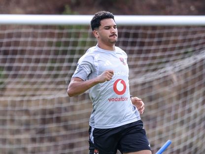 منصف بقرار خلال تدريبات الأهلي المصري - 16 أغسطس 2026 - FB/alahly