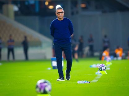 جلال القادري مدرب الاتحاد خلال مباراة الحزم بالدوري السعودي - 3 أبريل 2026 - X/@alhazem_fc