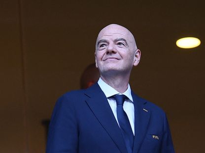 رئيس فيفا جياني إنفانتينو في المدرجات قبل مباراة المغرب وهولندا في كأس العالم 2026  - 29 يونيو 2026 - Reuters