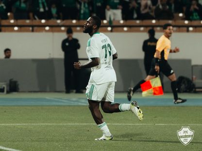 فرانك كيسي خلال مباراة ضمك والأهلي بالدوري السعودي - 23 فبراير 2026 - X/ALAHLI_FC