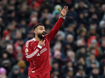 محمد صلاح خلال مباراة ليفربول وسندرلاند في الدوري الإنجليزي الممتاز - 3 ديسمبر 2025 - Reuters