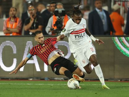 شيكو بانزا لاعب الزمالك في مباراة اتحاد العاصمة بنهائي كأس الكونفيدرالية - 16 مايو 2026 - Reuters