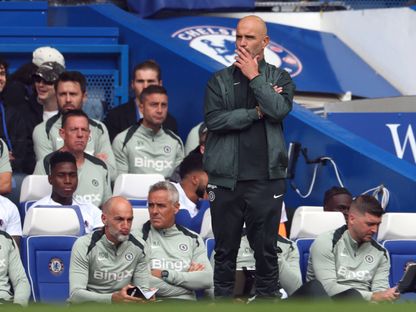 مدرب تشيلسي إنزو ماريسكا خلال مباراة ضد فولهام – 30 أغسطس 2025 - REUTERS