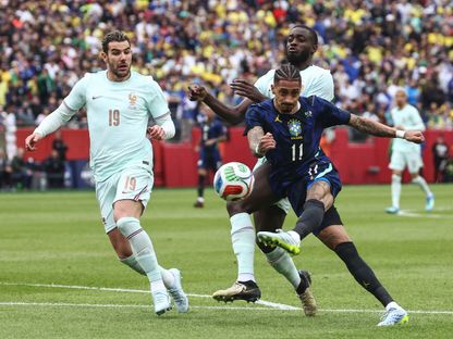 رافينيا خلال مباراة ودية بين البرازيل وفرنسا - 26 مارس 2026 - Winslow Townson-Imagn Images